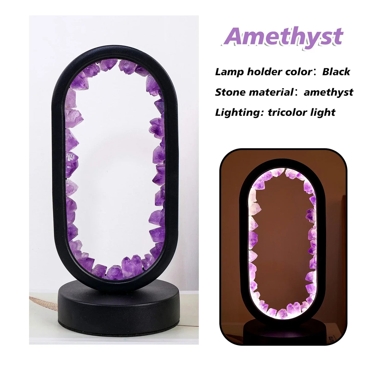 ZenGlow | Natural Soothing Amethyst Calmness Lamp