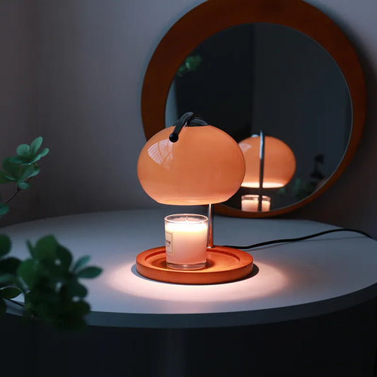 LumiFlame | Elegant Atmosphere-Enhancing Glass Candle Warmer Lamp