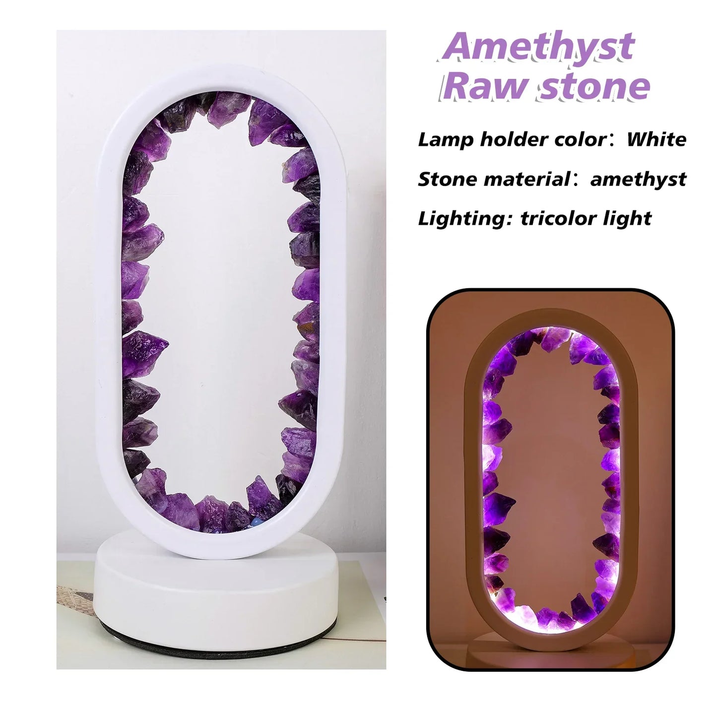 ZenGlow | Natural Soothing Amethyst Calmness Lamp