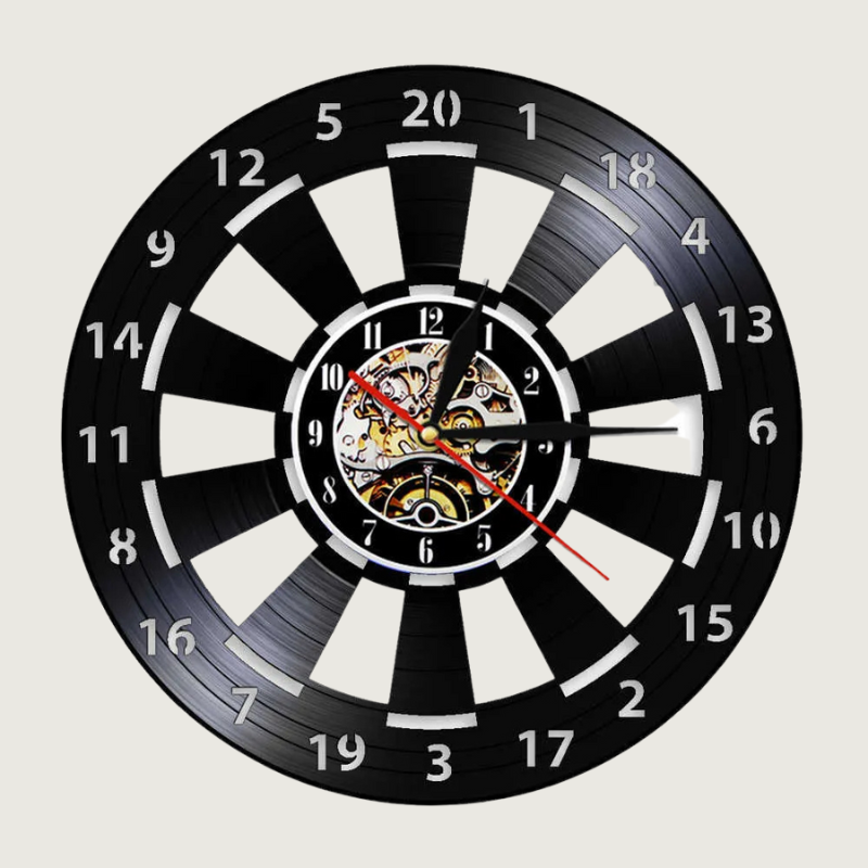 DartBeat | Retro Vinyl Dart Wall Clock