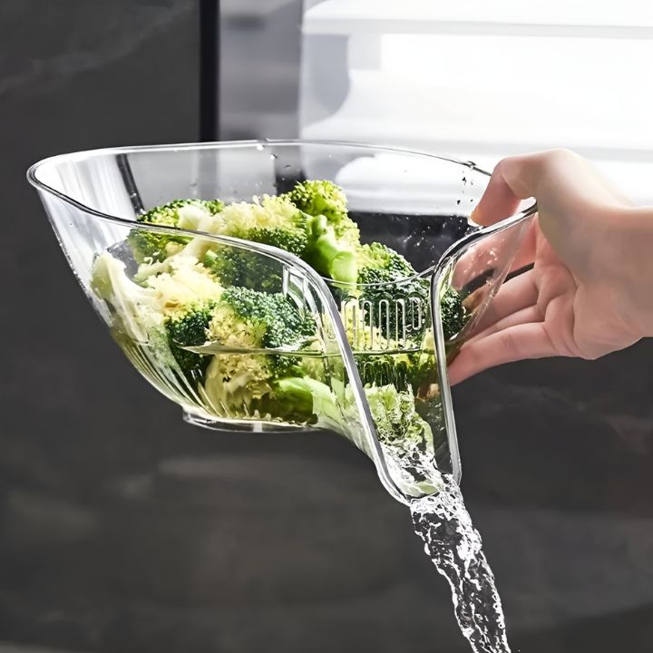 ClearFlow | Elegant Transparent Multifunctional Kitchen Drain Basket