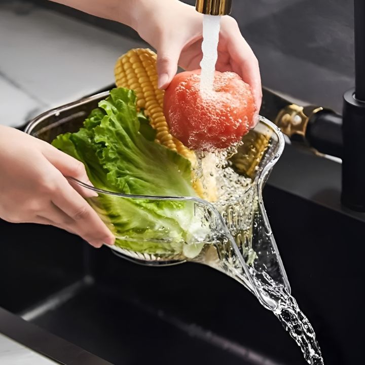 ClearFlow | Elegant Transparent Multifunctional Kitchen Drain Basket