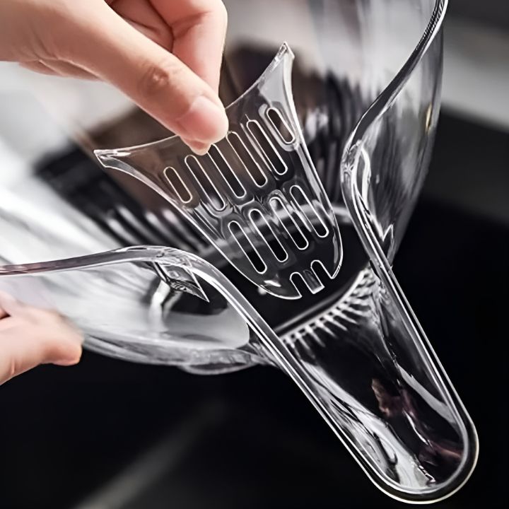 ClearFlow | Elegant Transparent Multifunctional Kitchen Drain Basket