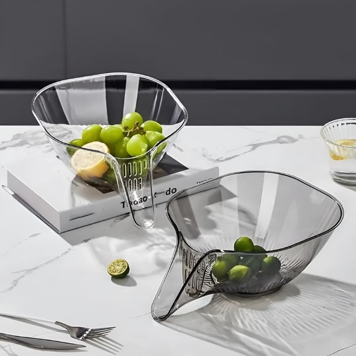 ClearFlow | Elegant Transparent Multifunctional Kitchen Drain Basket