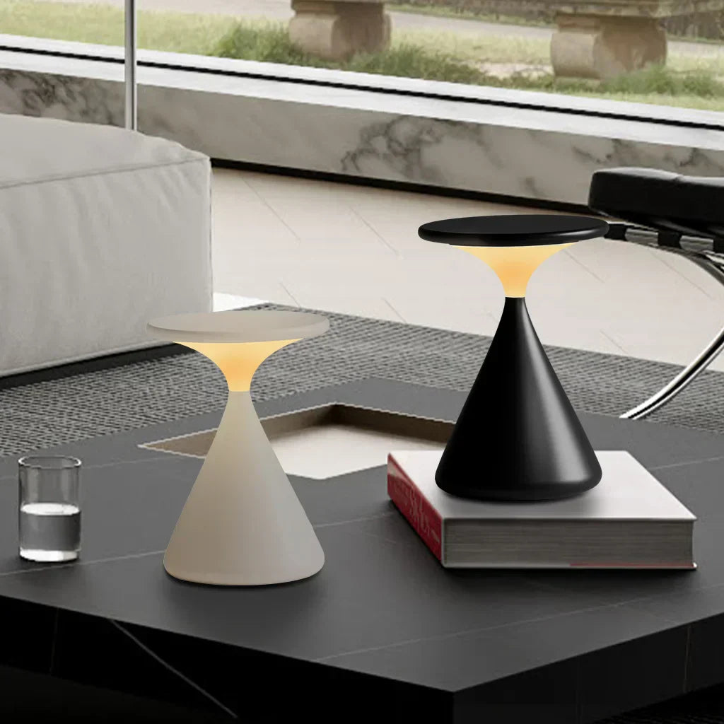 AeronGlow | Wireless Hourglass Table Lamp