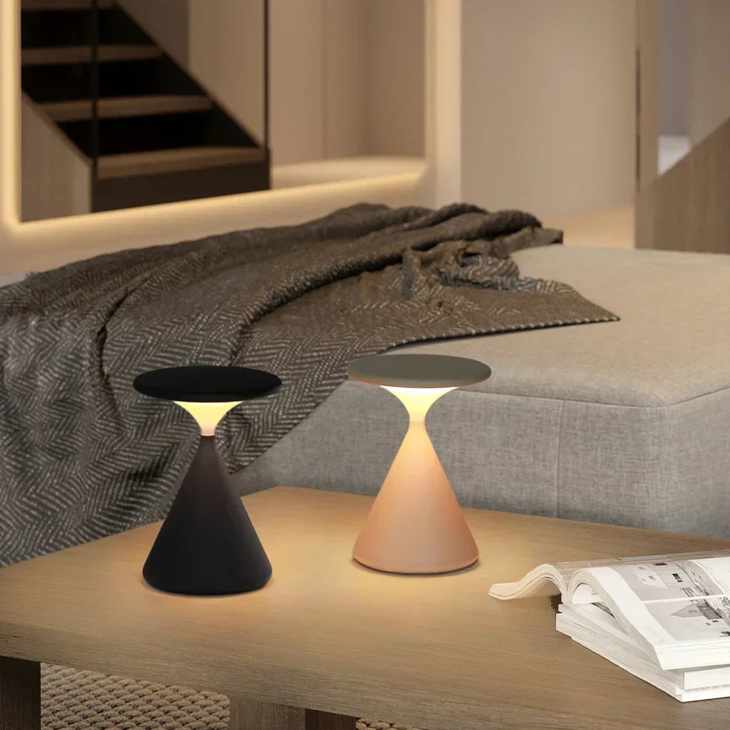 AeronGlow | Wireless Hourglass Table Lamp