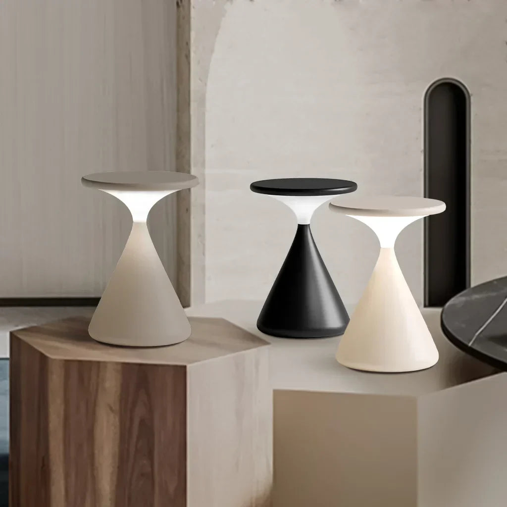 AeronGlow | Wireless Hourglass Table Lamp
