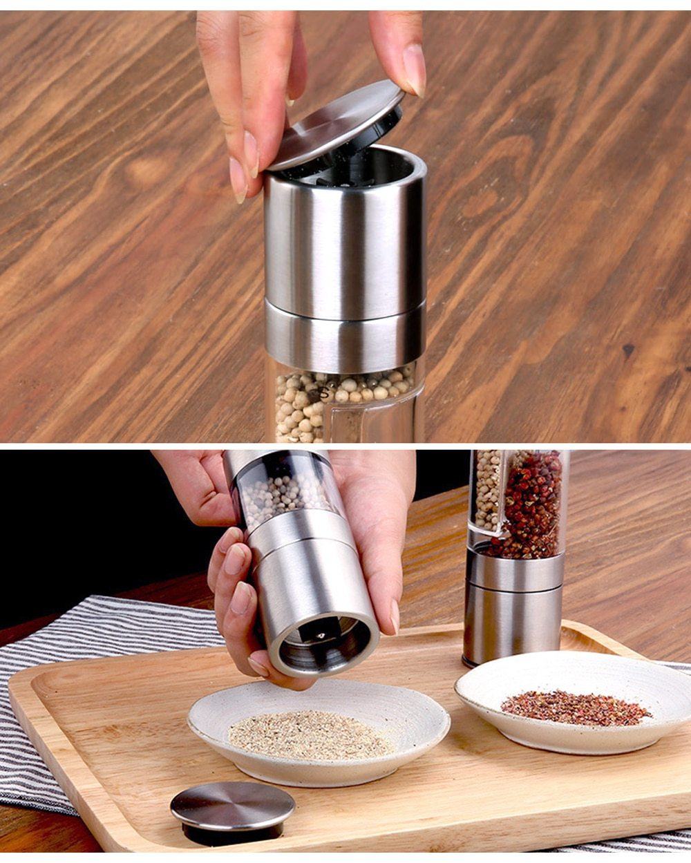 SpiceBlend | Premium 2-in-1 Salt & Pepper Grinder