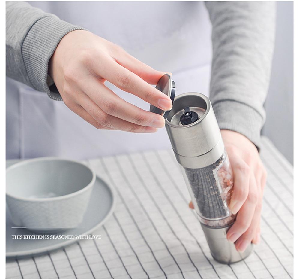 SpiceBlend | Premium 2-in-1 Salt & Pepper Grinder