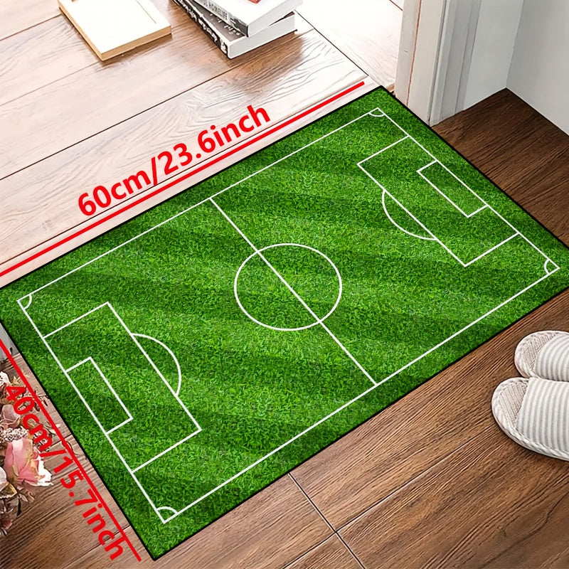 Soccer Field Rug | Non-Slip, Washable Lounge Mat