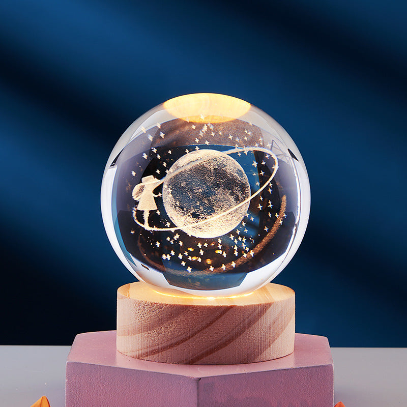 CrystalGlow | 3D Creative Crystal Sphere Light