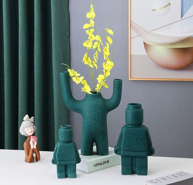 BrickBot | Quirky Robot-Inspired Planter Set