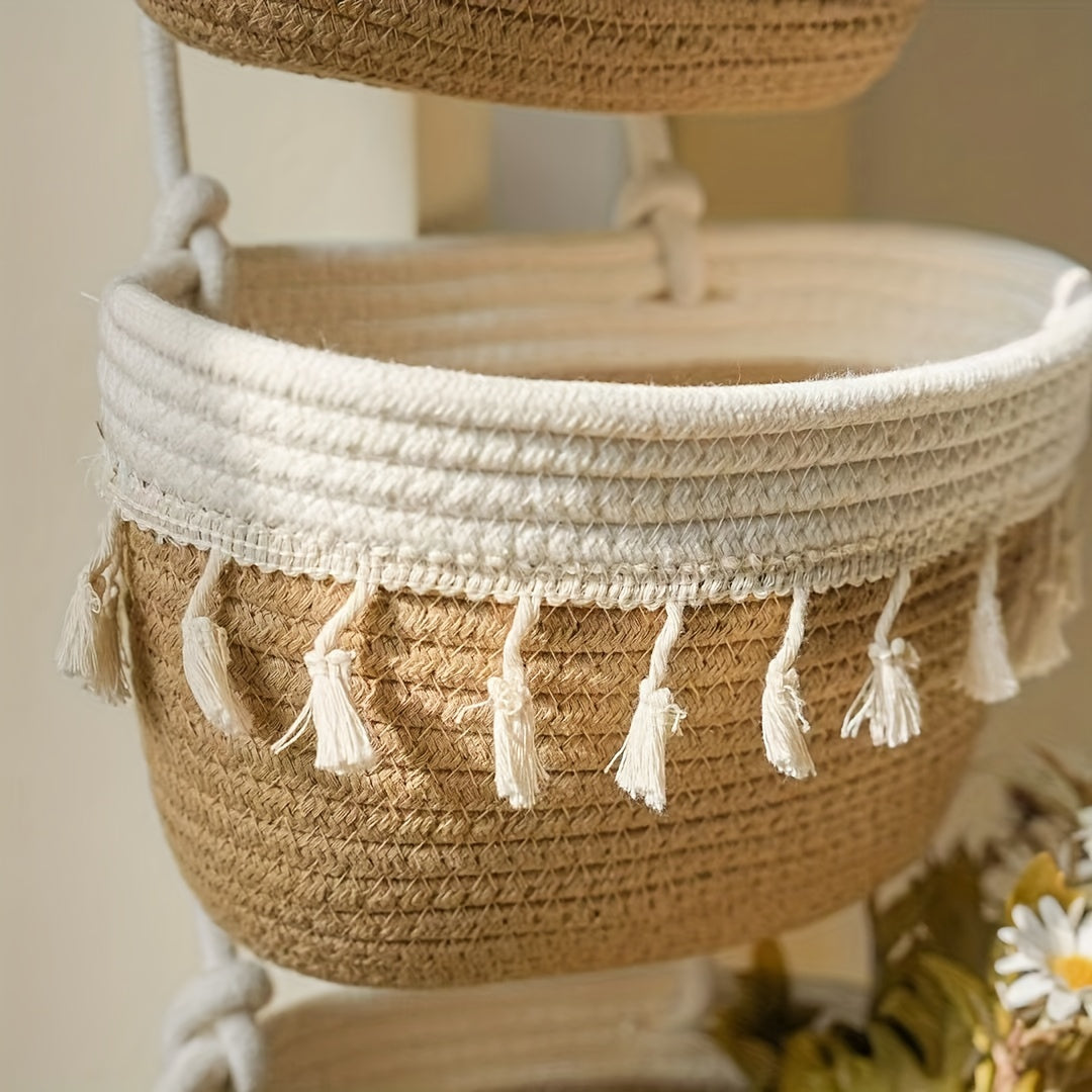 LoomCraft | 3-Tier Hanging Storage Basket