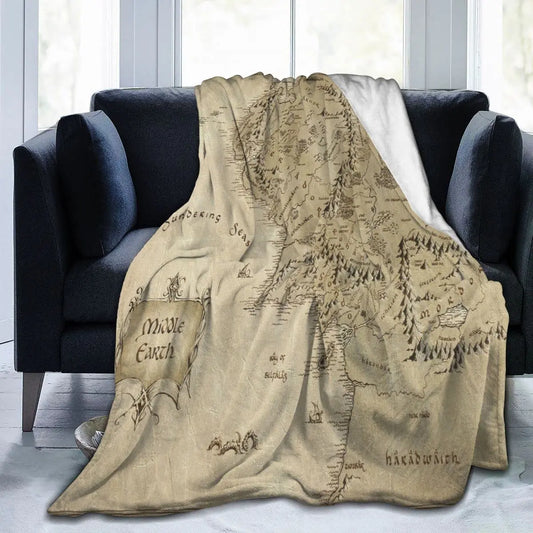 AtlasNest | Ultra-Soft Map Throw Blanket