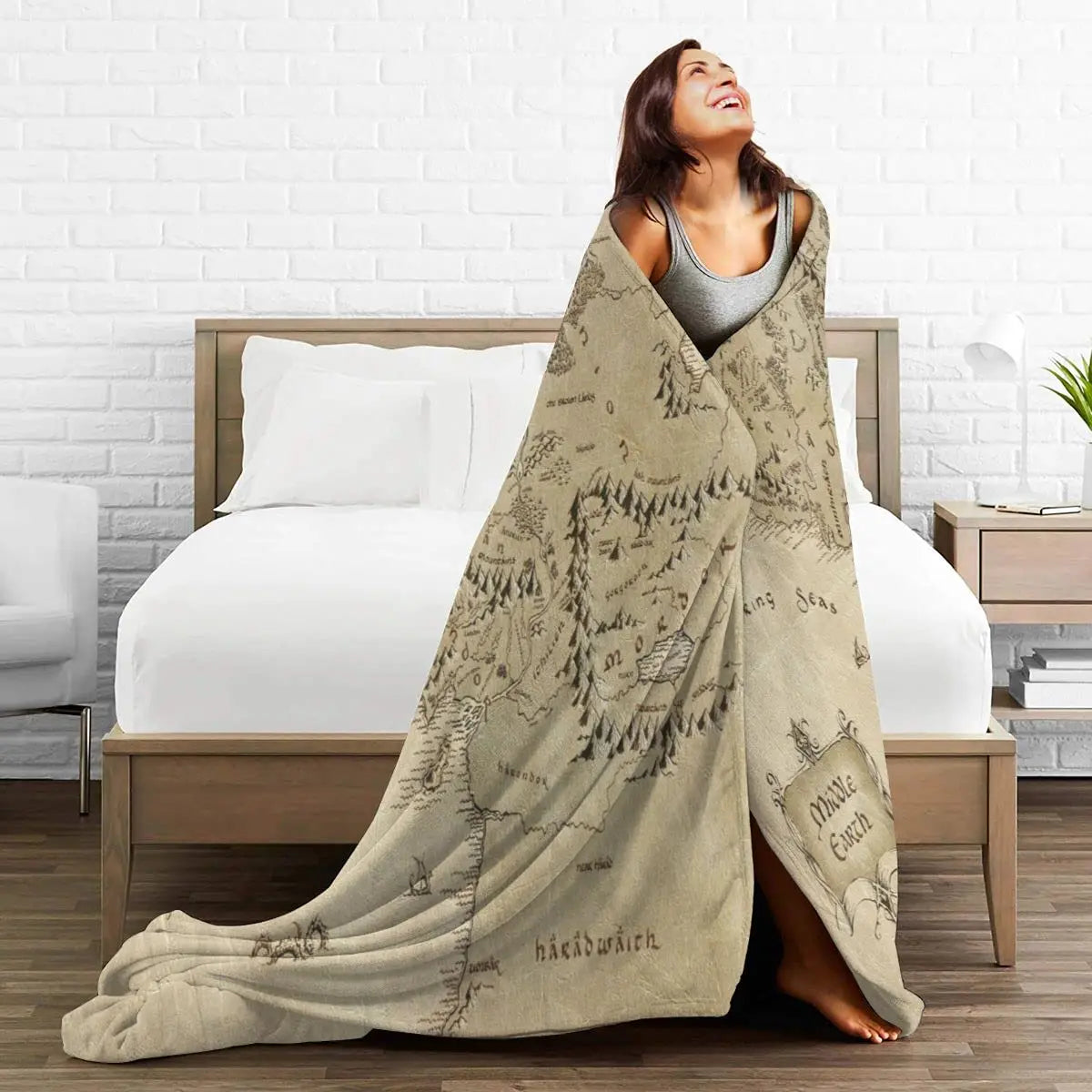 AtlasNest | Ultra-Soft Map Throw Blanket