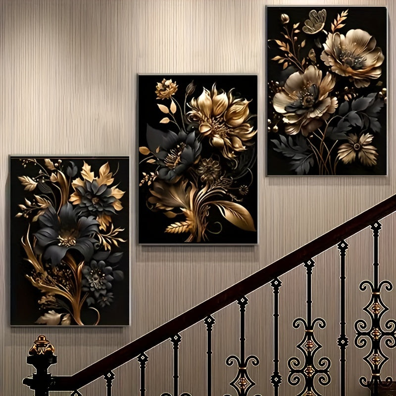 ArtBloom | Handcrafted Gold Floral Wall Sculpture