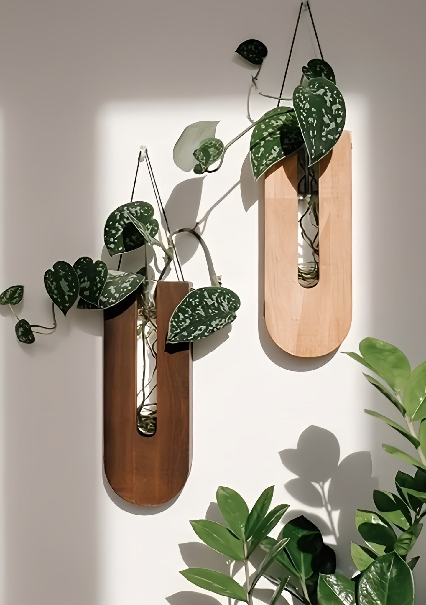 WoodWall | Rustic Wooden Wall Flower Holders