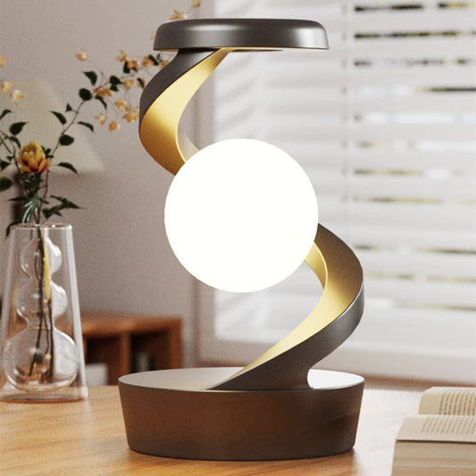 LevitaGlow | Floating Lamp with Rotating LED Light & Wireless Charging Base