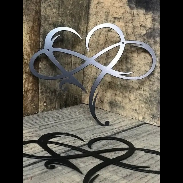EternaWall | Forged Iron Infinity Heart Wall Art