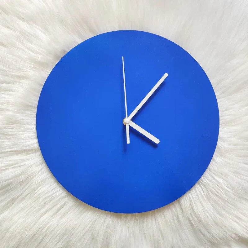 Azure Precision | Classic Blue Geometric Wall Clock