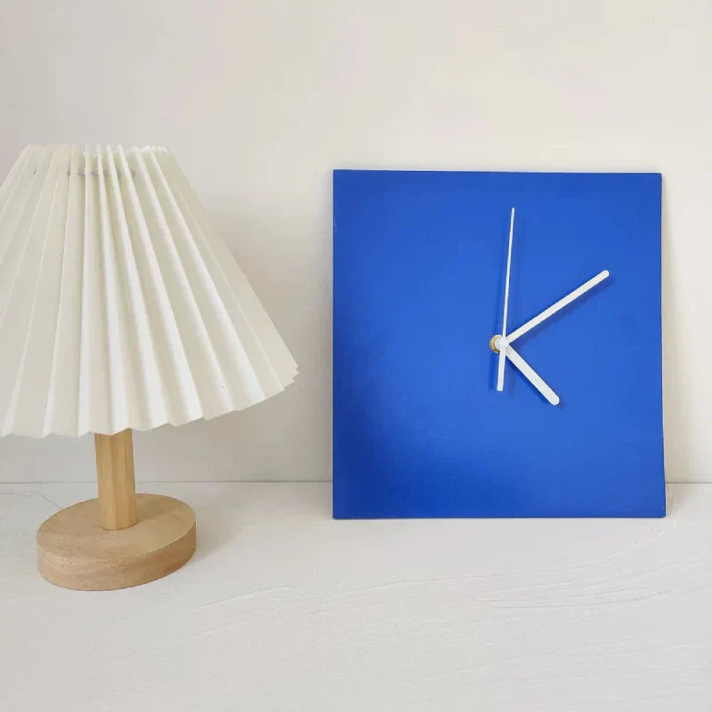 Azure Precision | Classic Blue Geometric Wall Clock