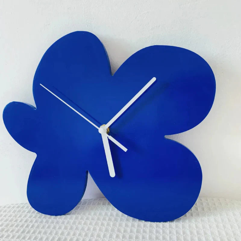 Azure Precision | Classic Blue Geometric Wall Clock