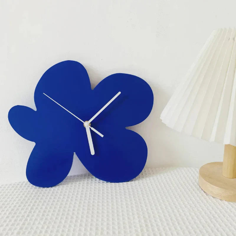 Azure Precision | Classic Blue Geometric Wall Clock