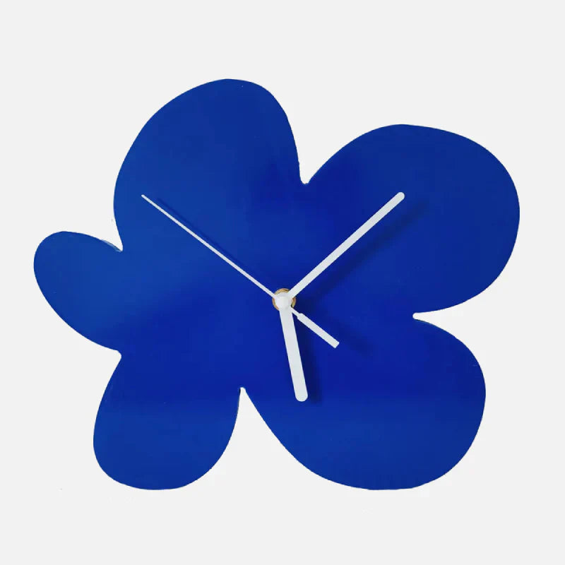 Azure Precision | Classic Blue Geometric Wall Clock