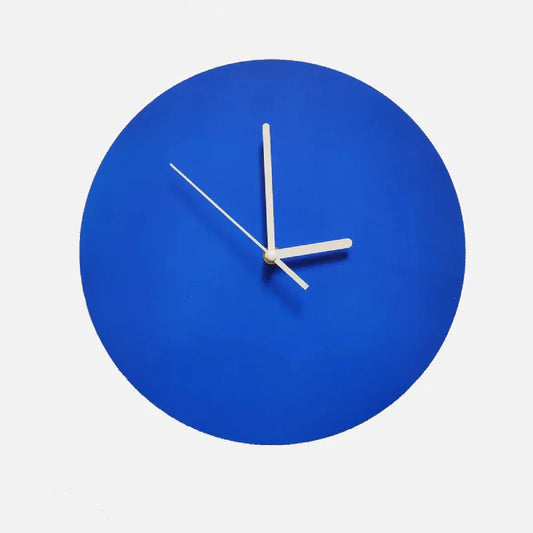 Azure Precision | Classic Blue Geometric Wall Clock