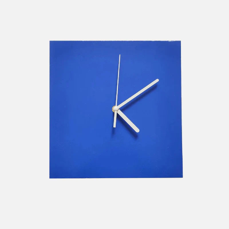 Azure Precision | Classic Blue Geometric Wall Clock