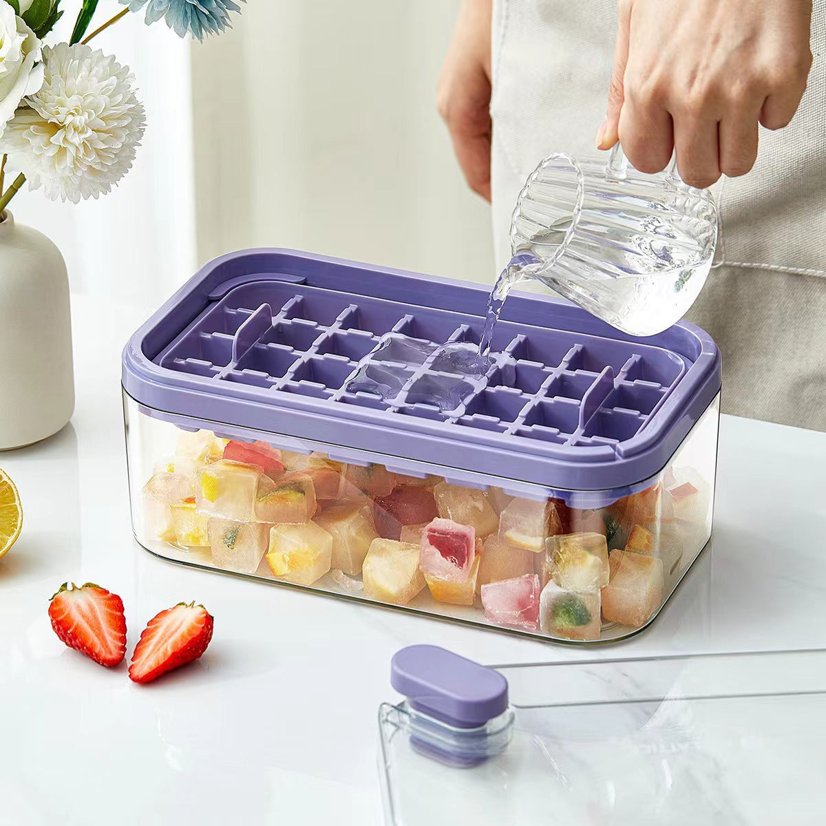 FrostFlex | Silicone Ice Cube Tray with 32 Grids