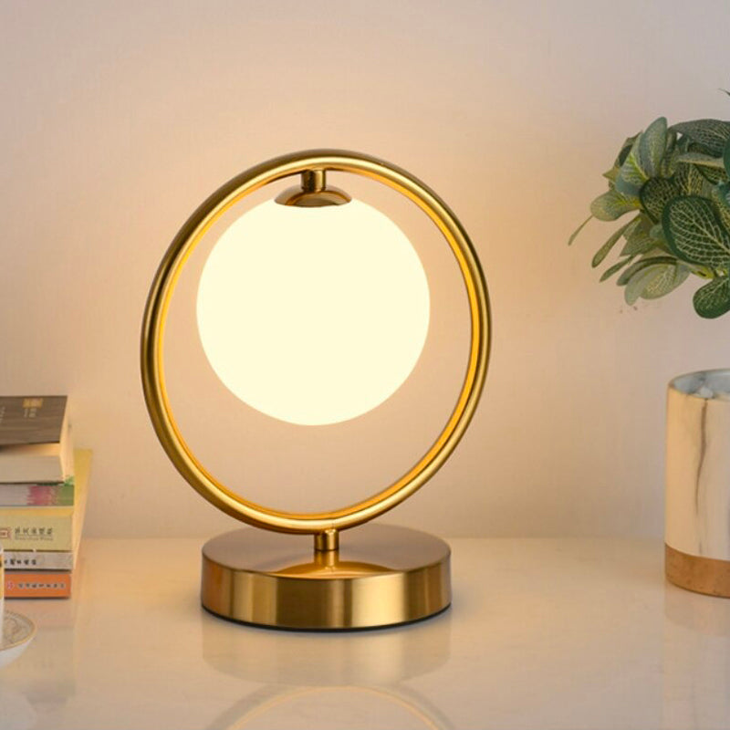 Golden Sphere | Modern Metal Bedside Lighting