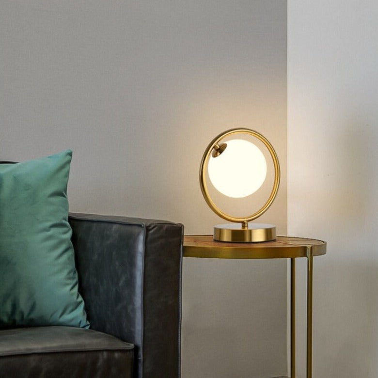 Golden Sphere | Modern Metal Bedside Lighting