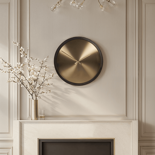 DuskTime Luxe | Opulent Brass & Black Wall Clock