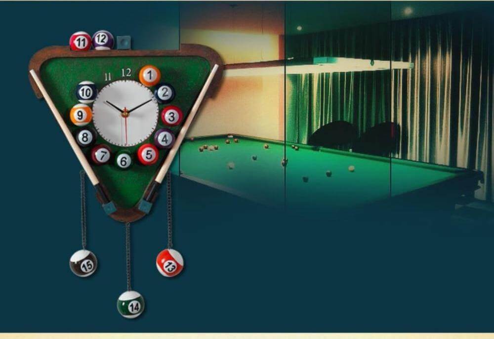 RackClock | Modern Billiards Wall Clock