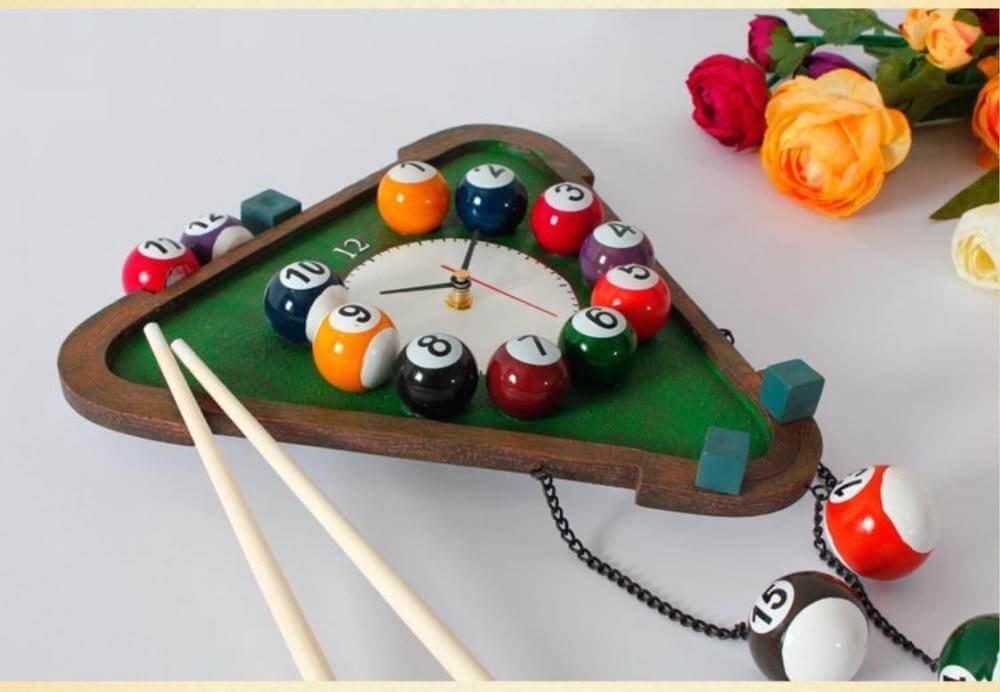 RackClock | Modern Billiards Wall Clock