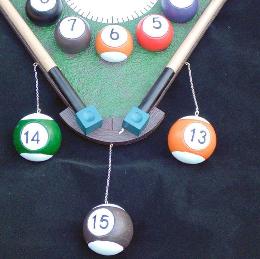 RackClock | Modern Billiards Wall Clock