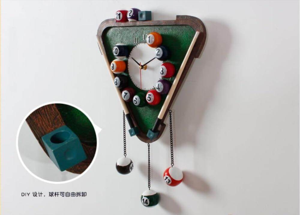 RackClock | Modern Billiards Wall Clock