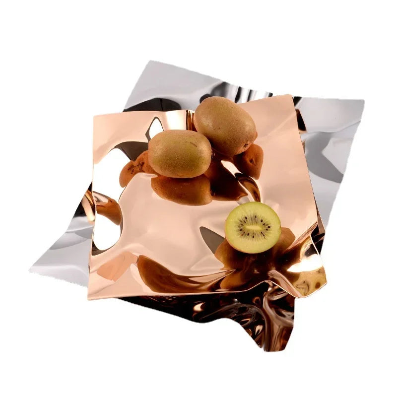 SilverEdge | Irregular Stainless Steel Serving Tray