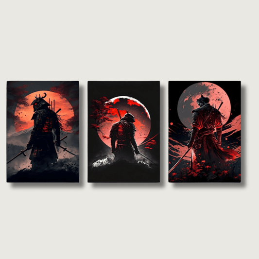 ZenSunset | 3-Piece Samurai Canvas Collection