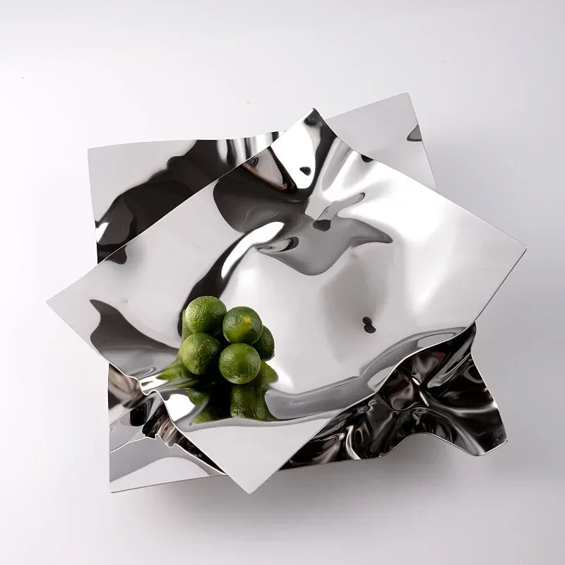 SilverEdge | Irregular Stainless Steel Serving Tray
